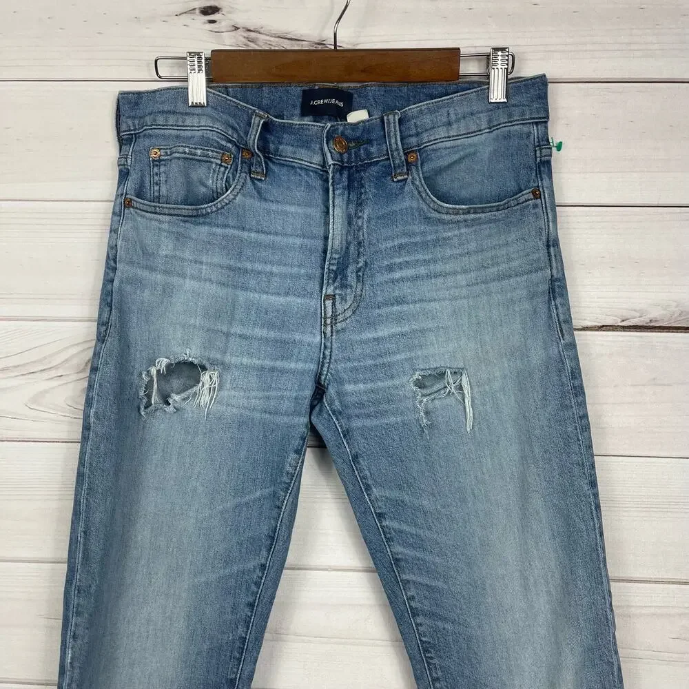 J. Crew 484 Slim Men's Light wash Distressed Jeans Size‎ 32X32